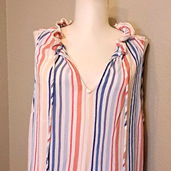 Torrid Ivory Stripe Popover Tank Blouse Size 2XL. - Picture 5 of 8
